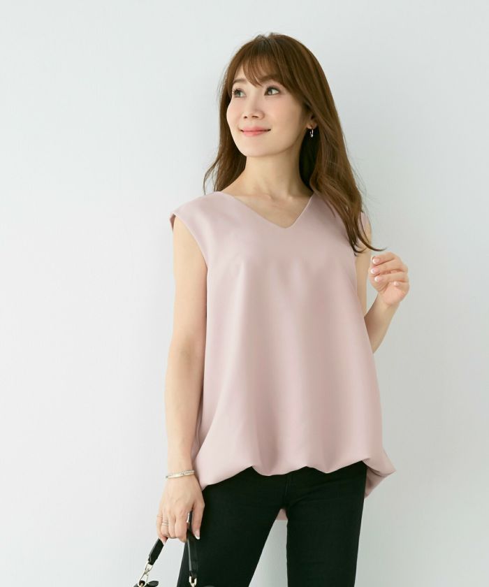 リアラ　スカラップ ペプラム チューリップスリーブ ブラウス Liala×PG スカラップ ペプラム チューリップスリーブ ブラウス Liala×PG