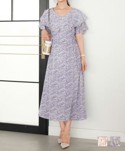 Le-Fluy レフルイ　日本製　花モチーフグラデーションワンピース　ブラック New Arrival | 株式会社アコーレ