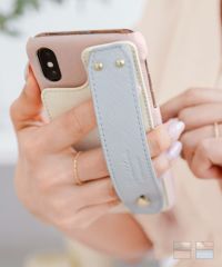 iPhoneケース バンド付き カラーブロック le reve vaniller