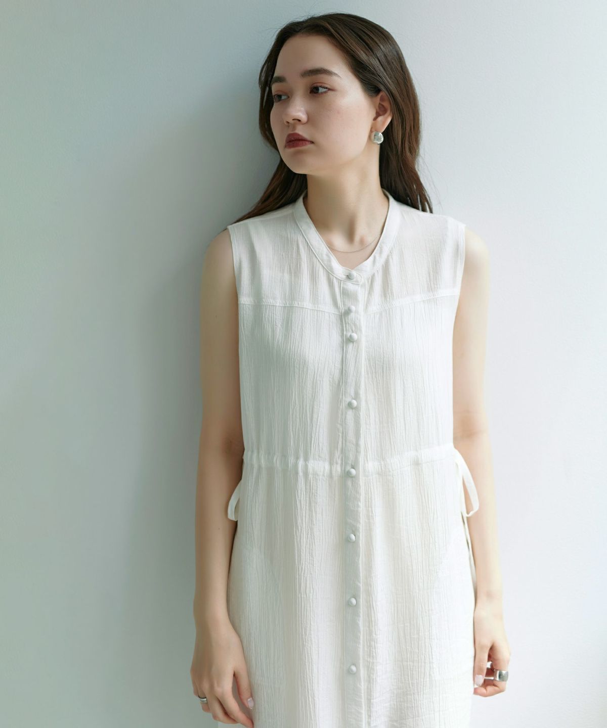 ノースリーブ シャツワンピース Tina Jojun 全2色 Tnj311 01 2