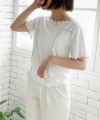 Tシャツ/メローデザイン/トップス/ホワイト/ミント