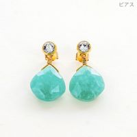 アマゾナイト ストーン ピアス イヤリング Amazonite Stone Pierce Earring