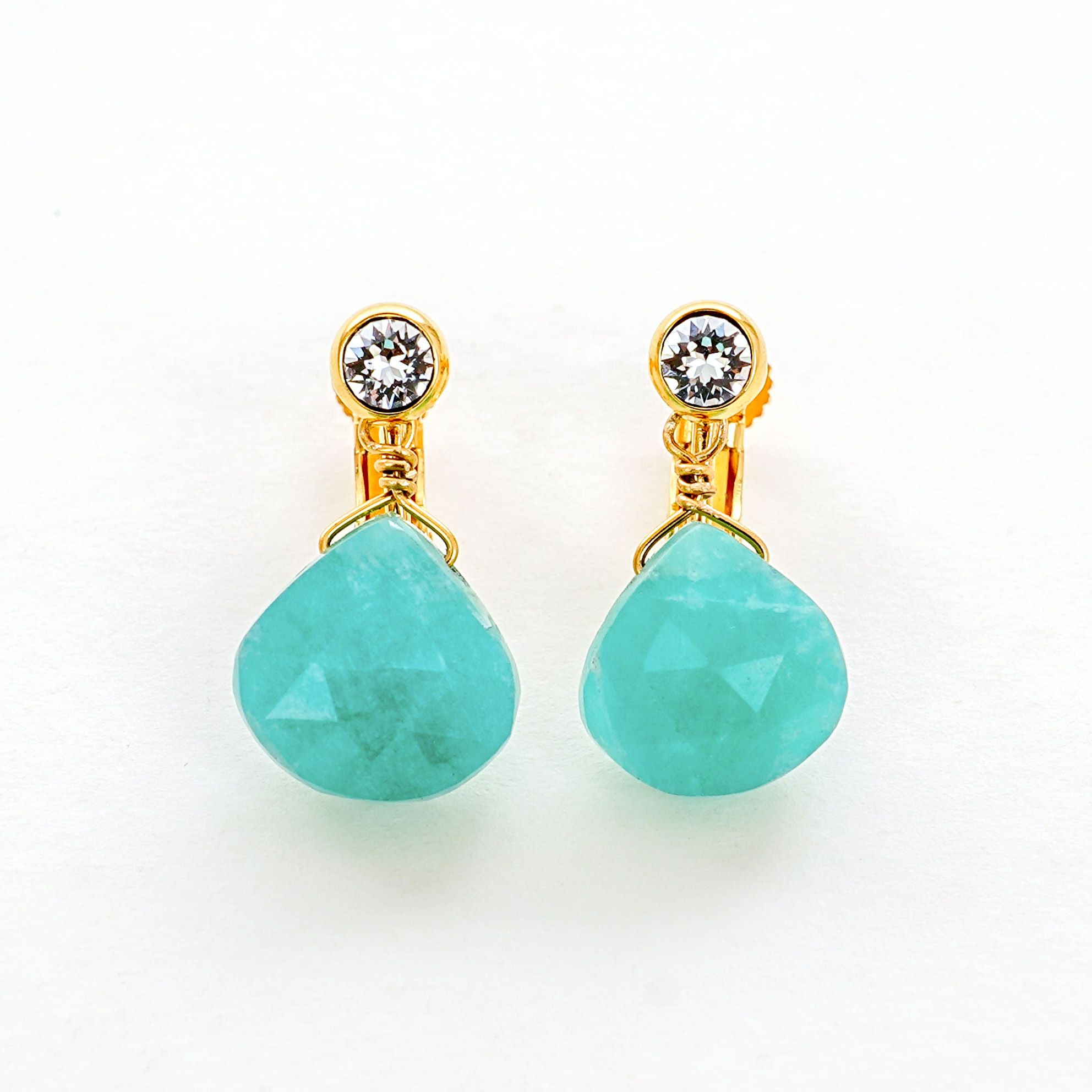 アマゾナイト ストーン ピアス イヤリング Amazonite Stone Pierce 