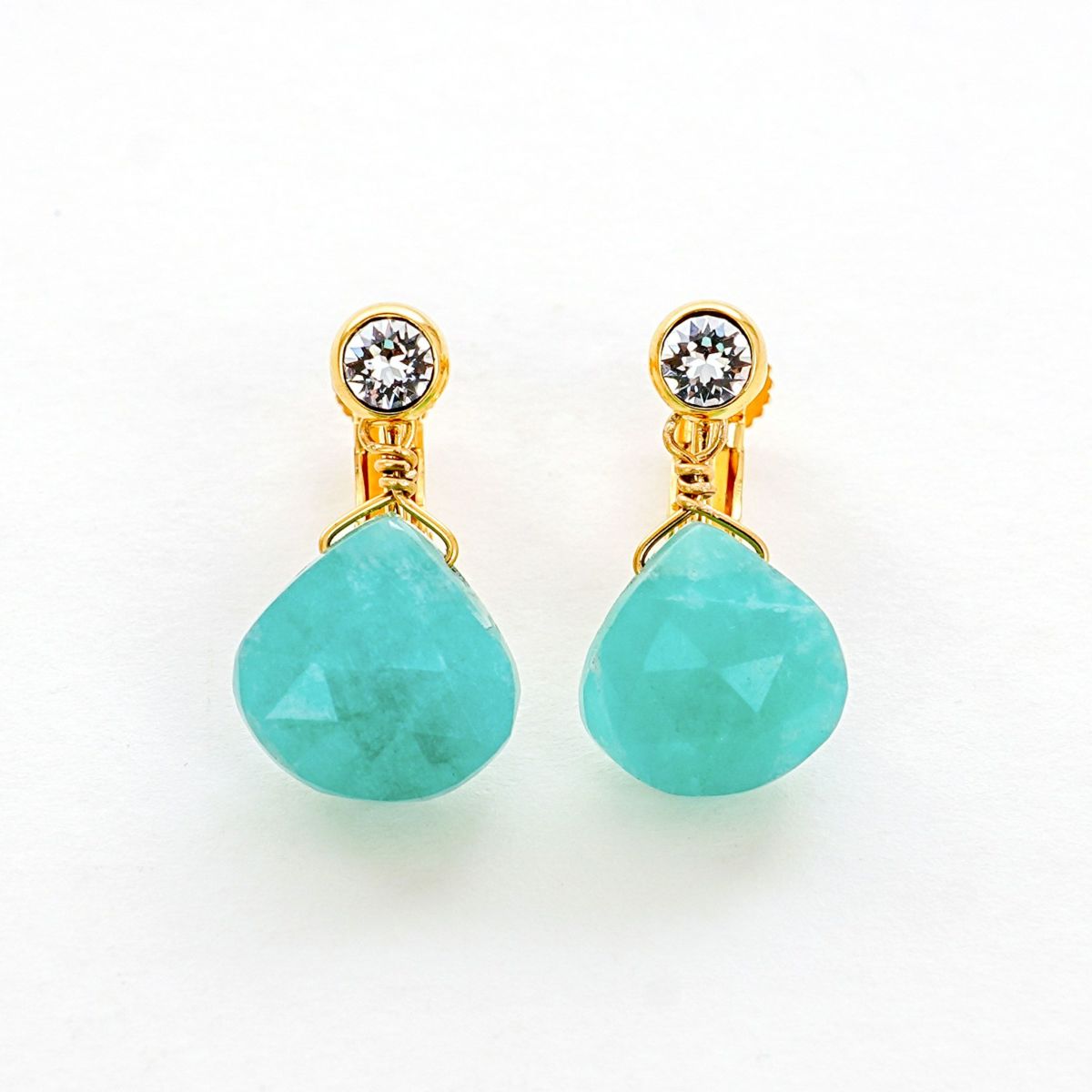 アマゾナイト ストーン ピアス イヤリング Amazonite Stone Pierce Earring