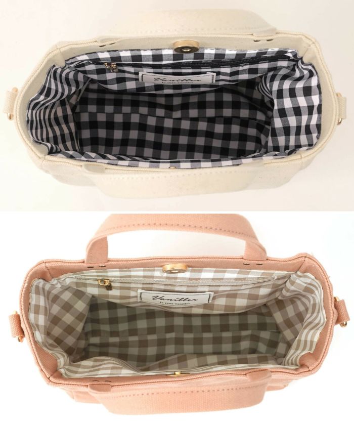 バッグ/かばん/鞄/キャンバスバッグ/キャンバス/2way/肩掛け/肩がけ/ミニショルダー/ミニサイズ/シンプル/刺?/可愛い/ギンガムチェック/お出かけ/旅行/春/夏/秋/レディース/ナチュラル/ホワイト/アイボリー/ブラック/黒/ピンク