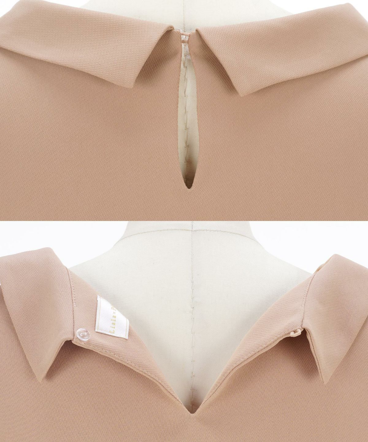 レディース/トップス/ブラウス/襟付き/ノースリーブ/ホワイト/ベージュ/ブラック/シンプル/ベーシック/上品/綺麗め/背涙開き/手洗い/S/M/洗える/ベーシック/韓国服/