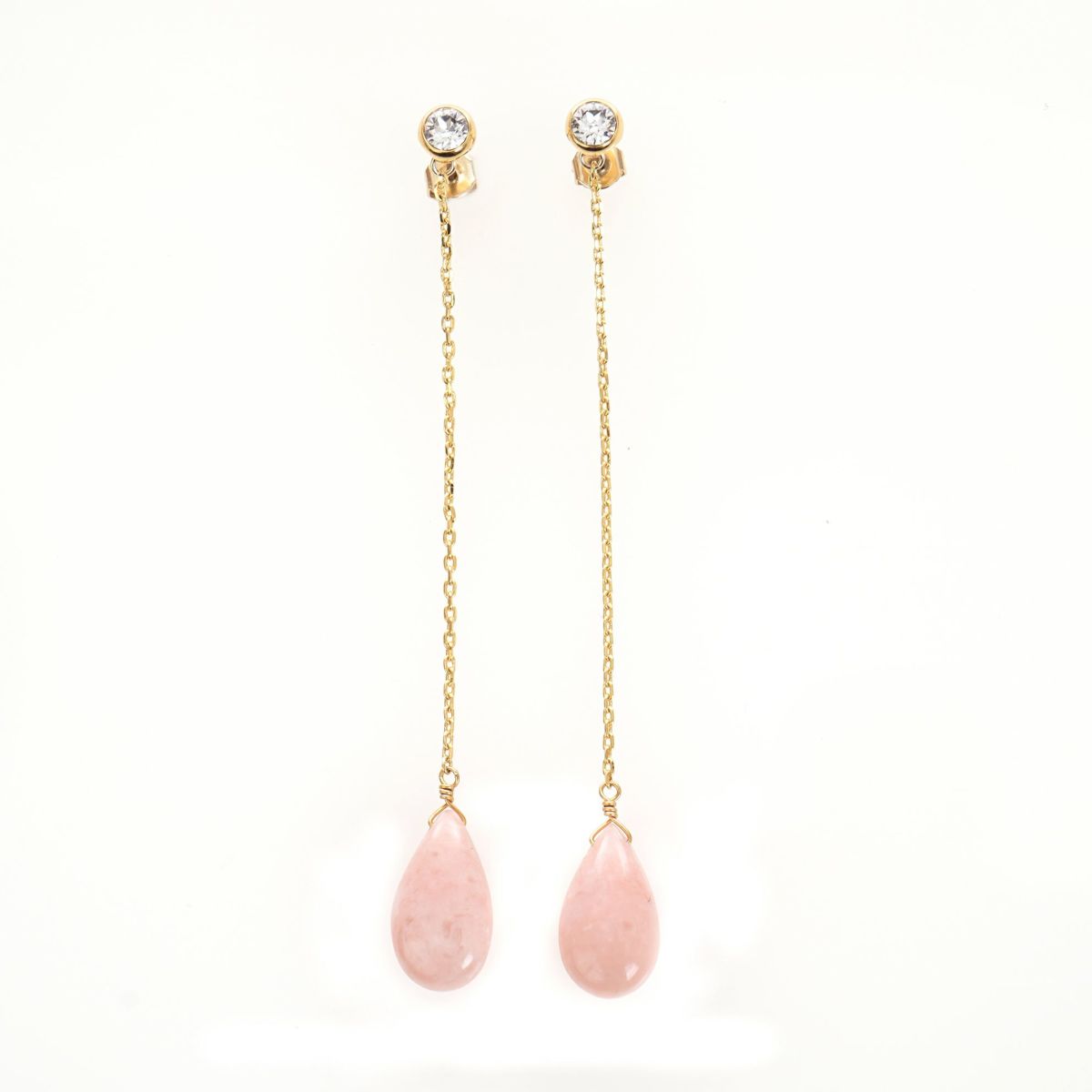 ピンク オパール ロング ピアス イヤリング Pink Opal Long Pierce Earring