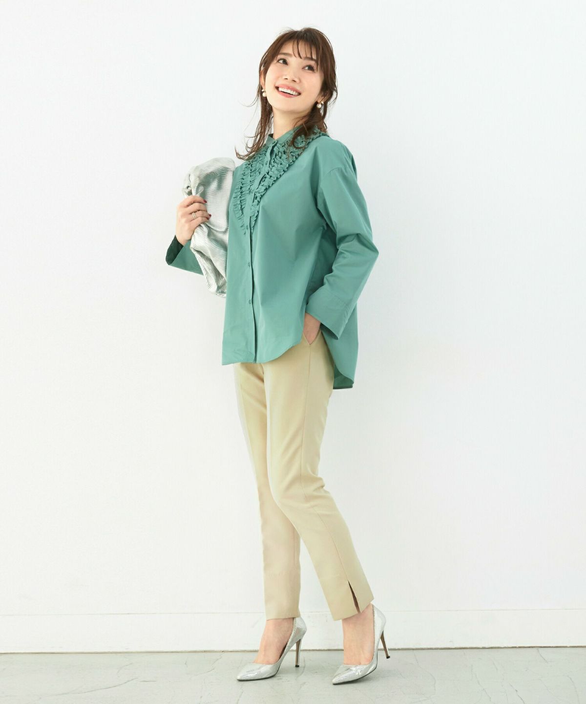 newcolor/洗濯可/センタープレス/タイト/足まっすぐ/美脚/XS/S/M