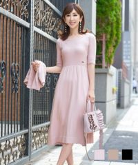 ワンピース ニット スカラップ & チャーム付き Prima Scherrer