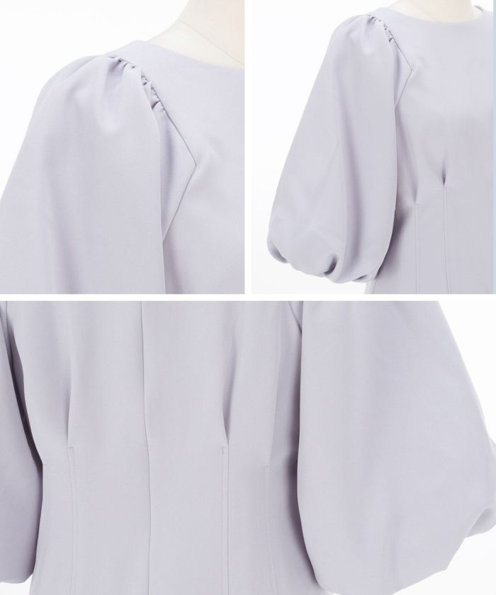 プリマシェレル/PrimaScherrer/レディース/トップス/ブラウス/バルーンスリーブ/ウエストタック/細身/タイトシルエット/メリハリセットアップ対応//S/M/くすみカラー