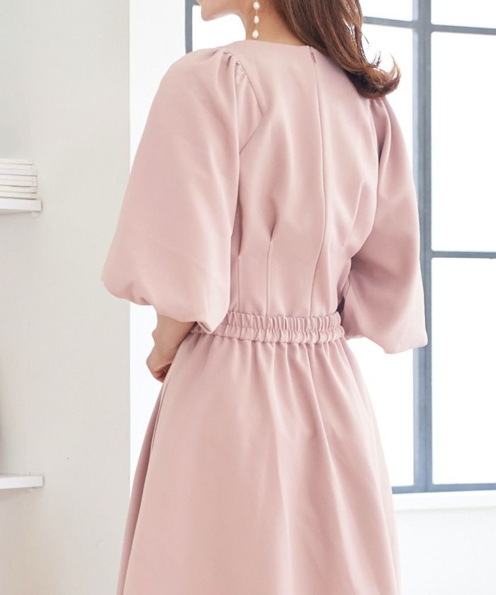 プリマシェレル/PrimaScherrer/レディース/トップス/ブラウス/バルーンスリーブ/ウエストタック/細身/タイトシルエット/メリハリセットアップ対応//S/M/くすみカラー