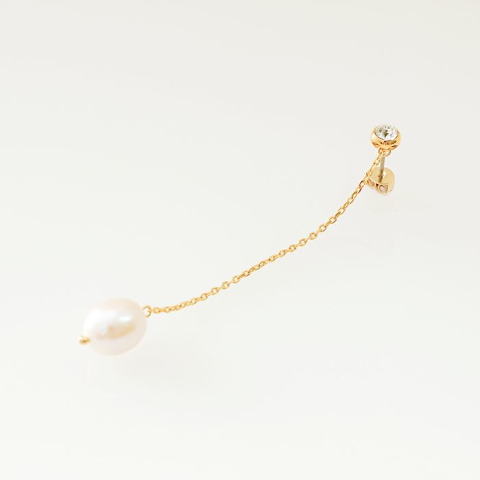 淡水 パール ロング ピアス イヤリング Freshwater Pearl Long Pierce Earring