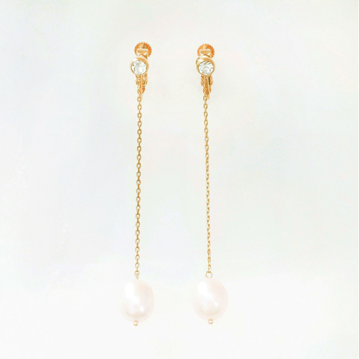 淡水 パール ロング ピアス イヤリング Freshwater Pearl Long Pierce Earring