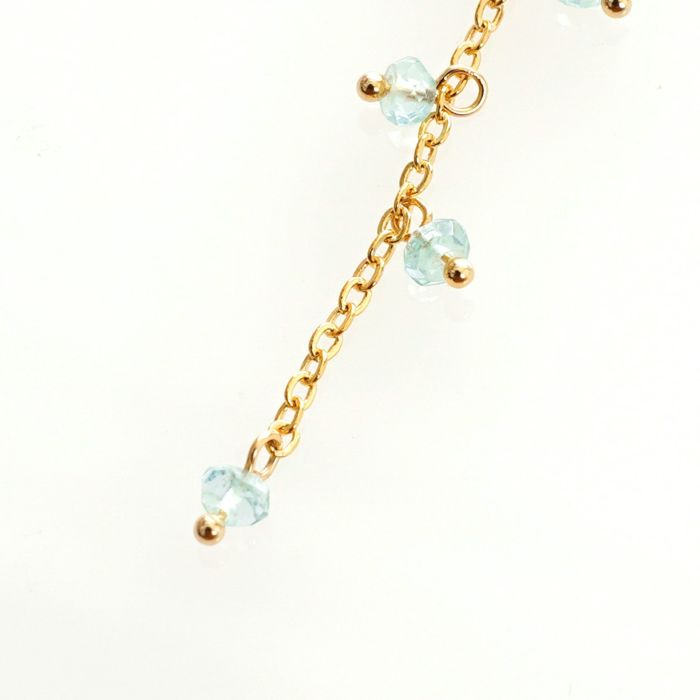 アクアマリン ロング ピアス イヤリング Aquamarine Long Pierce Earring