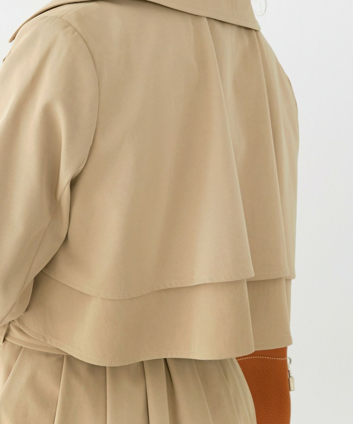 大人気/新色追加/ライトアウター/変形デザイン/バックスタイル/ウエストマーク