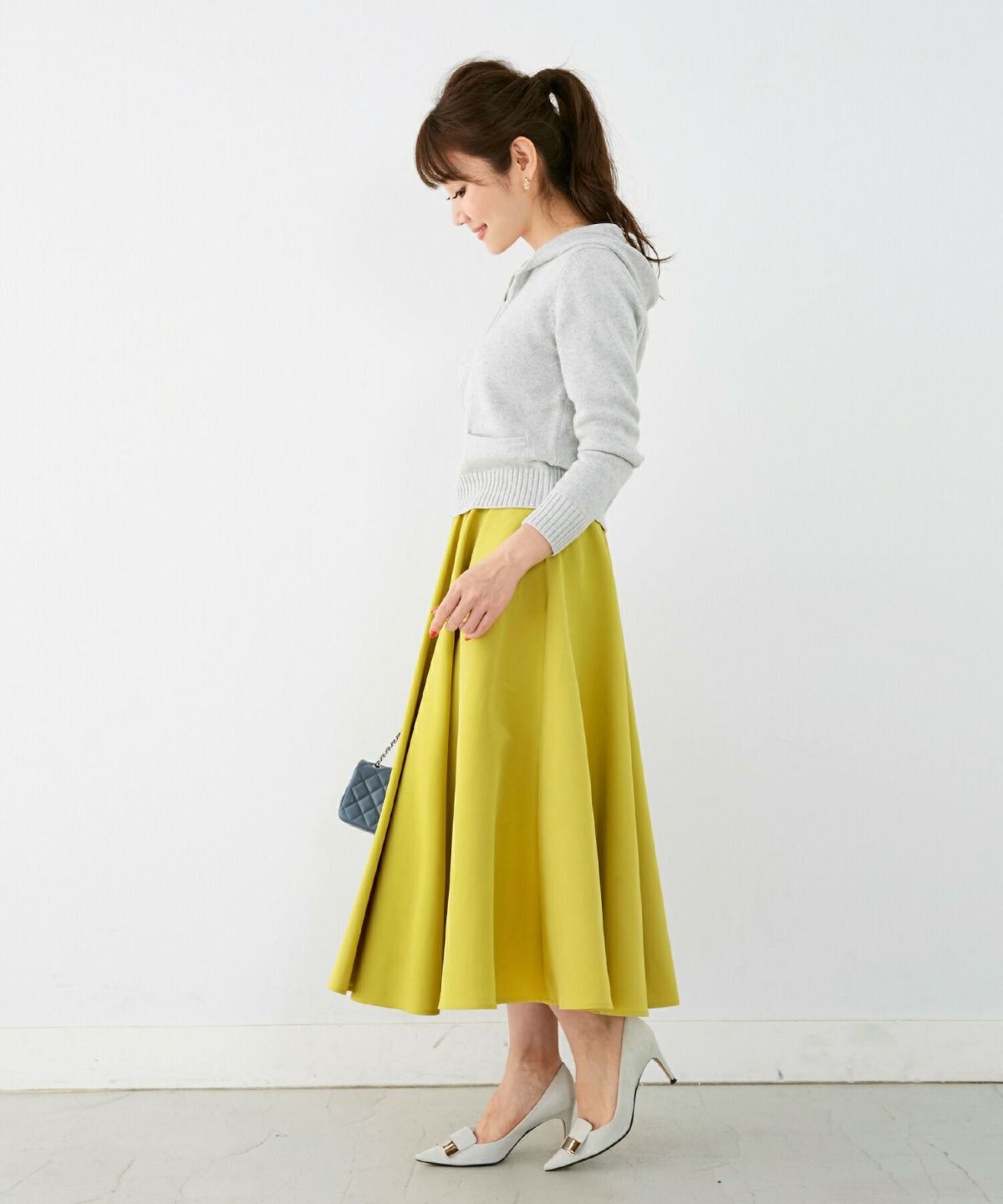 ボトムス/ミモレ丈/上品/華やか/サーキュラー/きれいめ
