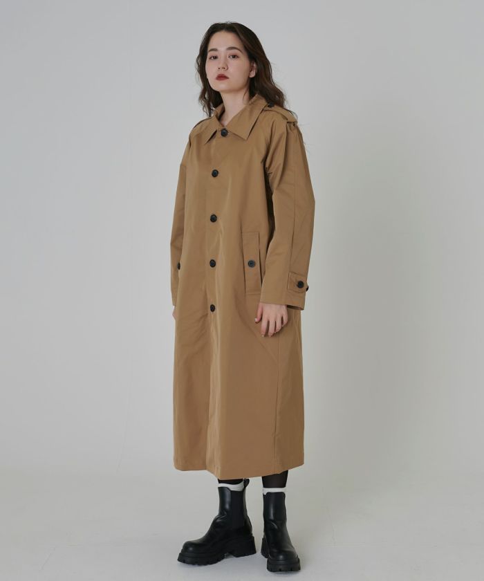 アウター/コート/トレンチコート/ベージュ/ブラック