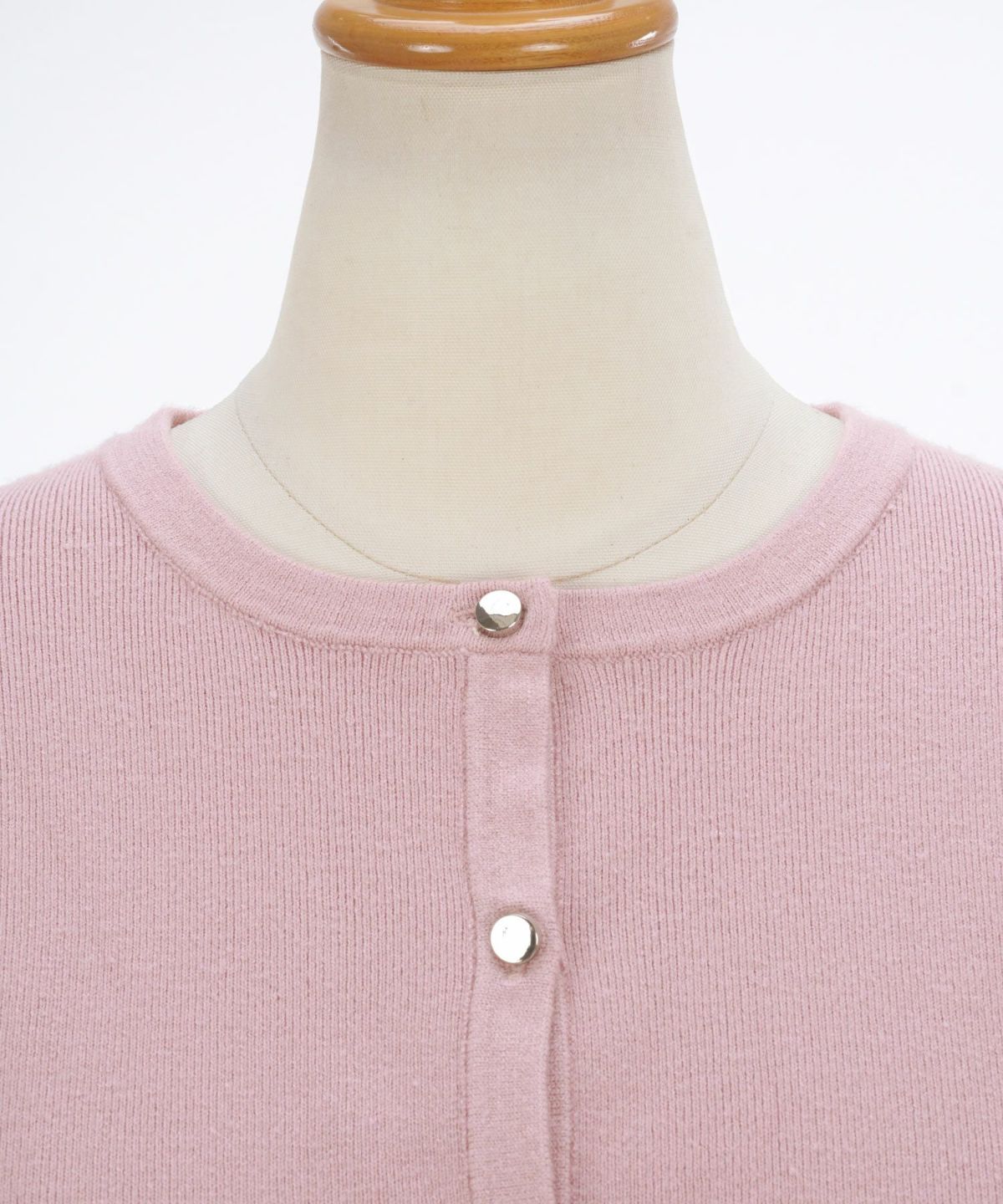 プリマシェレル/PrimaScherrer/レディース/トップス/ニット/カーディガン/羽織り/9分袖/S/M/ピンク/ラベンダー/モカ/ブラック/シンプル/ベーシック/着回し/万能/パフスリーブ/ギャザースリーブ/アンサンブル