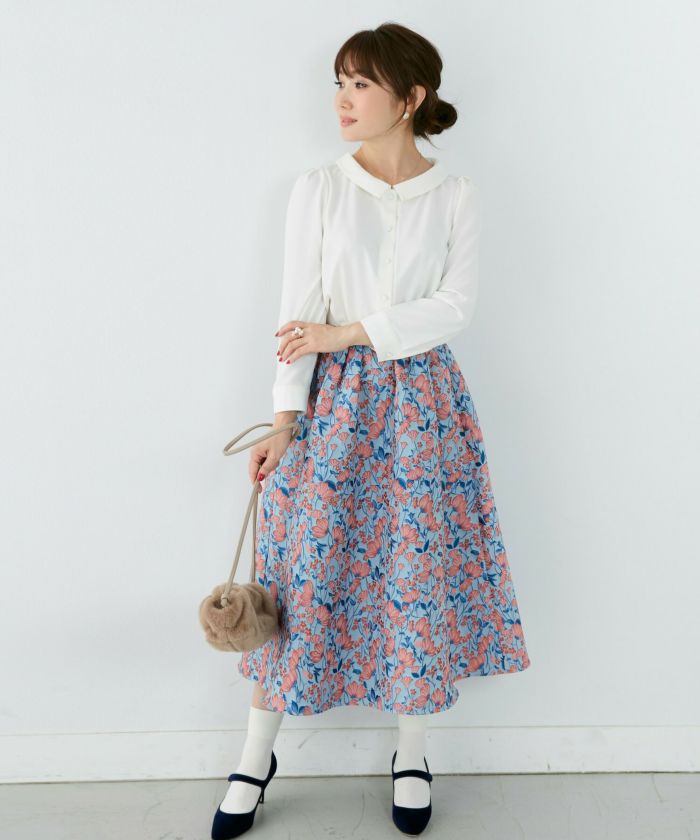 ella_selectshop ♡ ジャガード マキシスカート ロングスカート