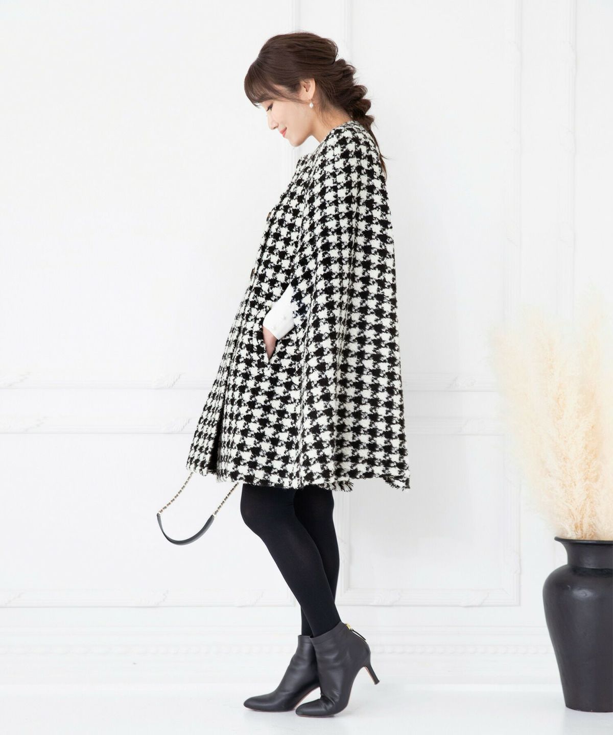 アウター/ケープ/ボタン/秋/冬/