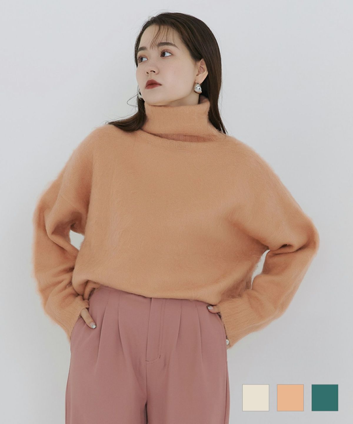 オフタートル シャギーニット Tina Jojun 全3色 Tnj412 00 1