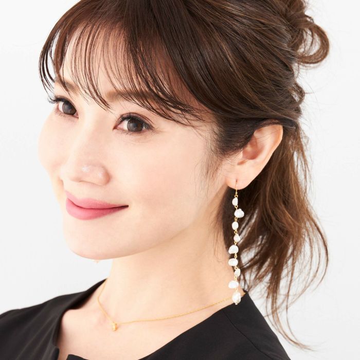 バロック パール ロング ピアス イヤリング Baroque Pearl Long Pierce Earring