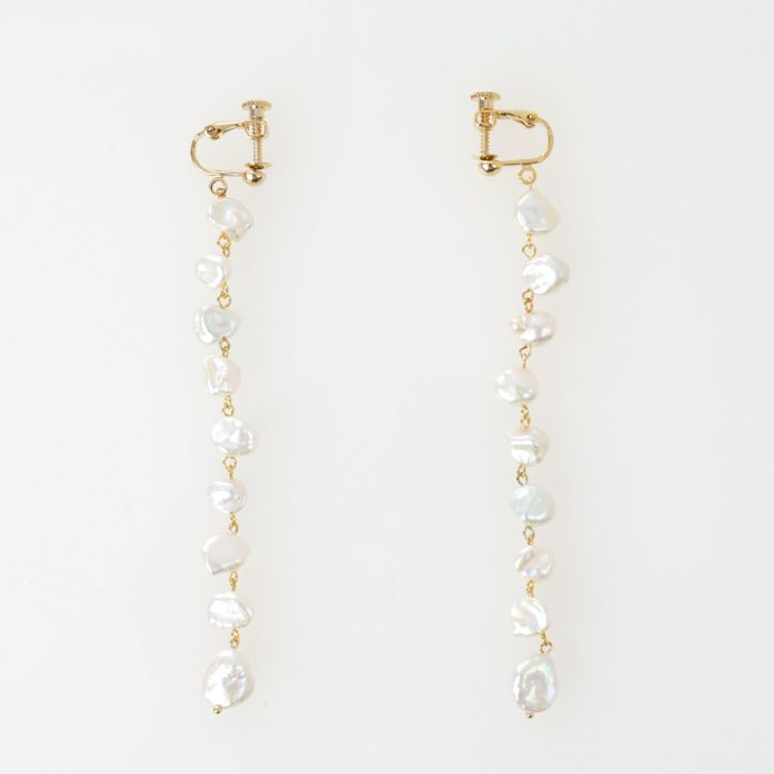 バロック パール ロング ピアス イヤリング Baroque Pearl Long Pierce Earring