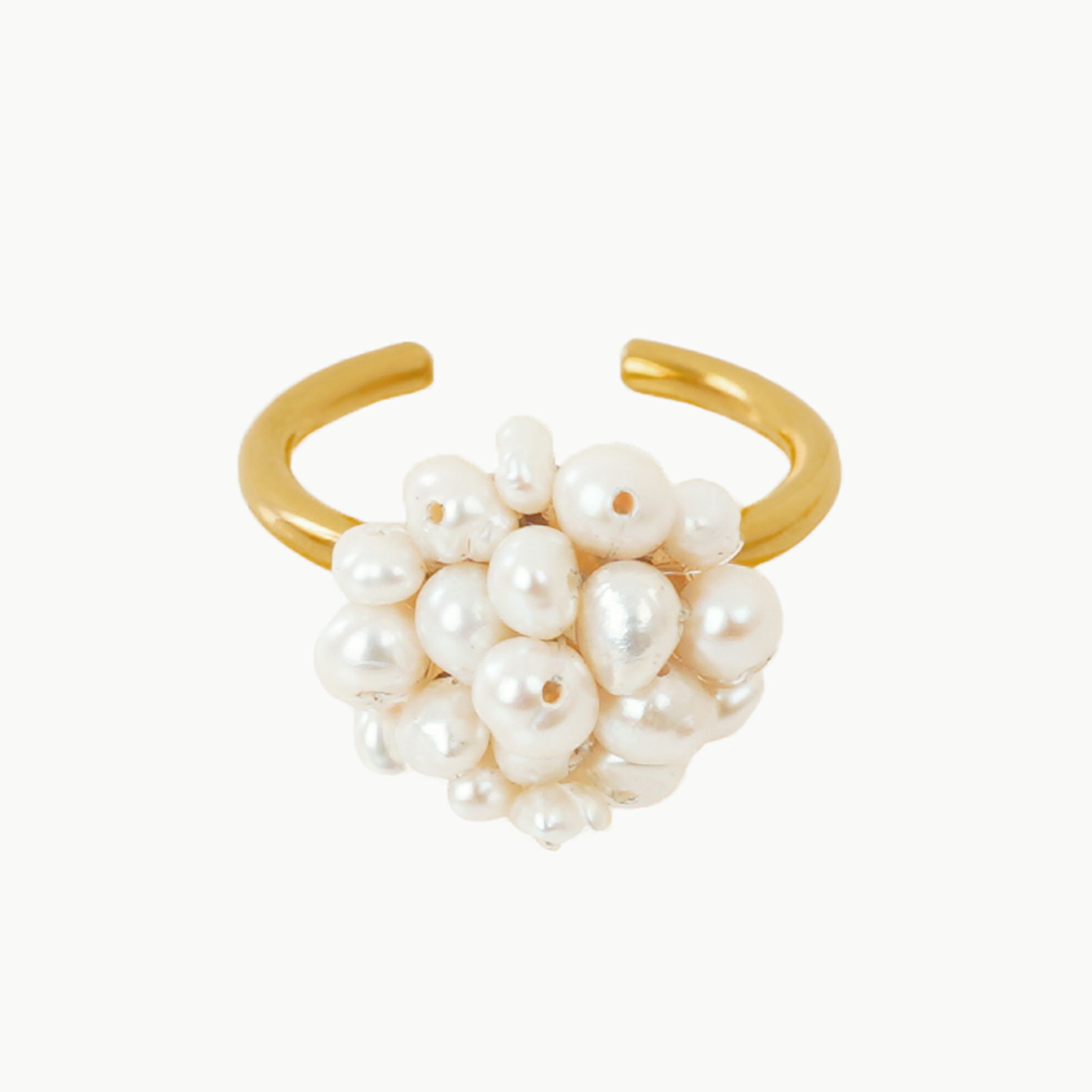 淡水 パール ポンポン リング Freshwater Pearl PON PON RING