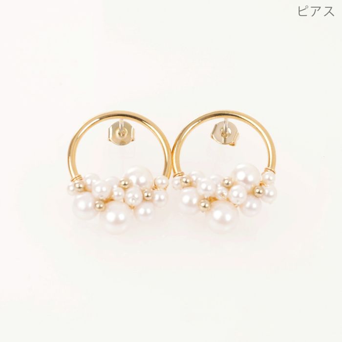 パール リース ピアス イヤリング Pearl Wreath Pierce Earring