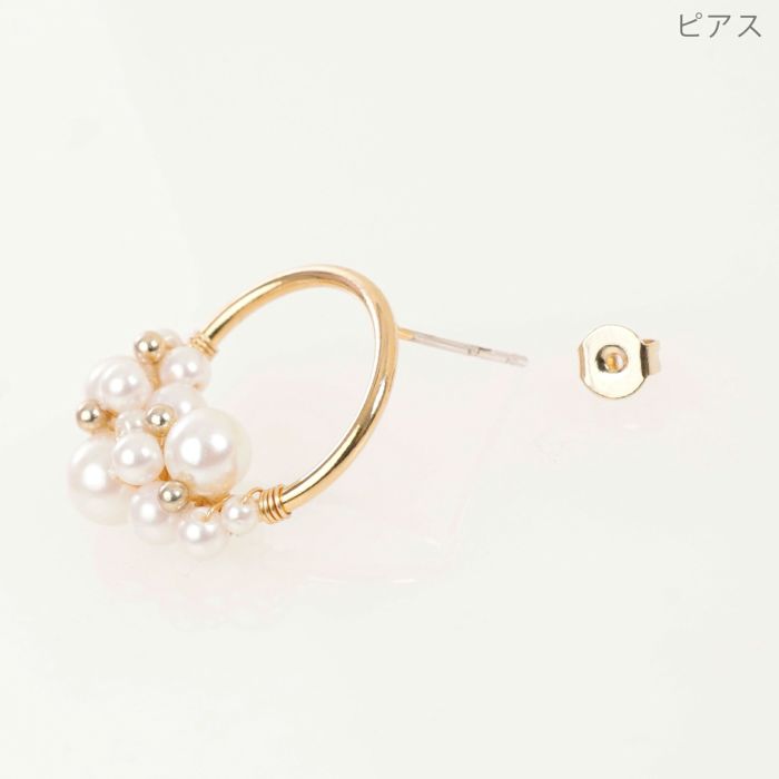 パール リース ピアス イヤリング Pearl Wreath Pierce Earring