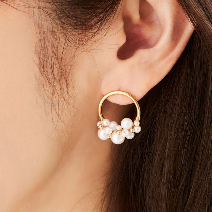 パール リース ピアス イヤリング Pearl Wreath Pierce Earring