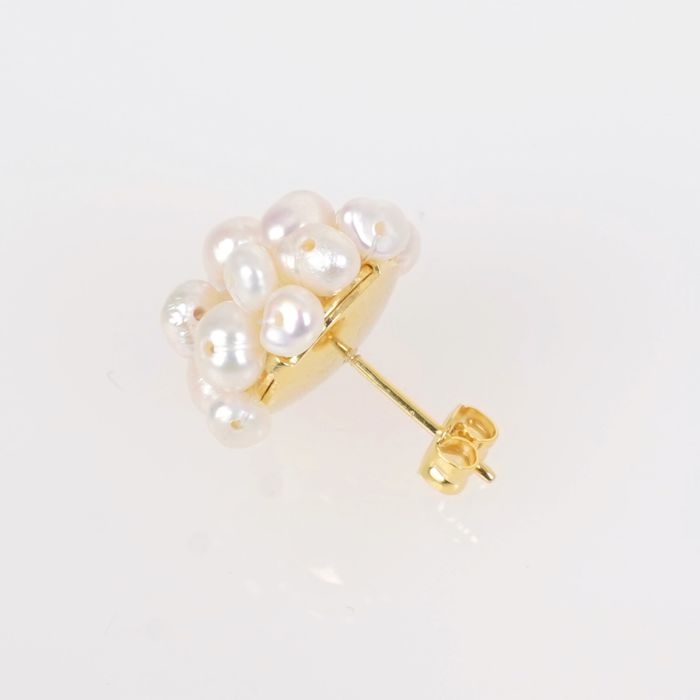 淡水 パール ポンポン ピアス イヤリング Freshwater Pearl PON PON Pierce Earring