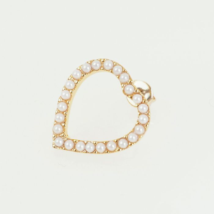 パール ハート シェイプ ピアス イヤリング Pearl Heart Shape Pierce Earring