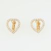 パール ハート シェイプ ピアス イヤリング Pearl Heart Shape Pierce Earring