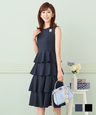 sheller バックZIPウールフリルワンピース ☆SALE☆【再入荷！】【リンク】チュールフリルレイヤード