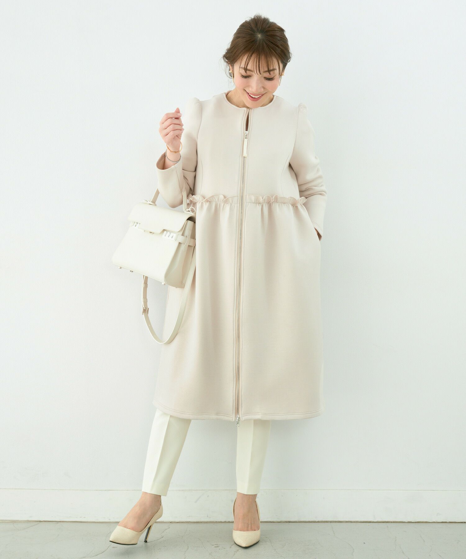 コート ボンディング ロング ドレスライク Liala×PG 全3色｜lpg111  