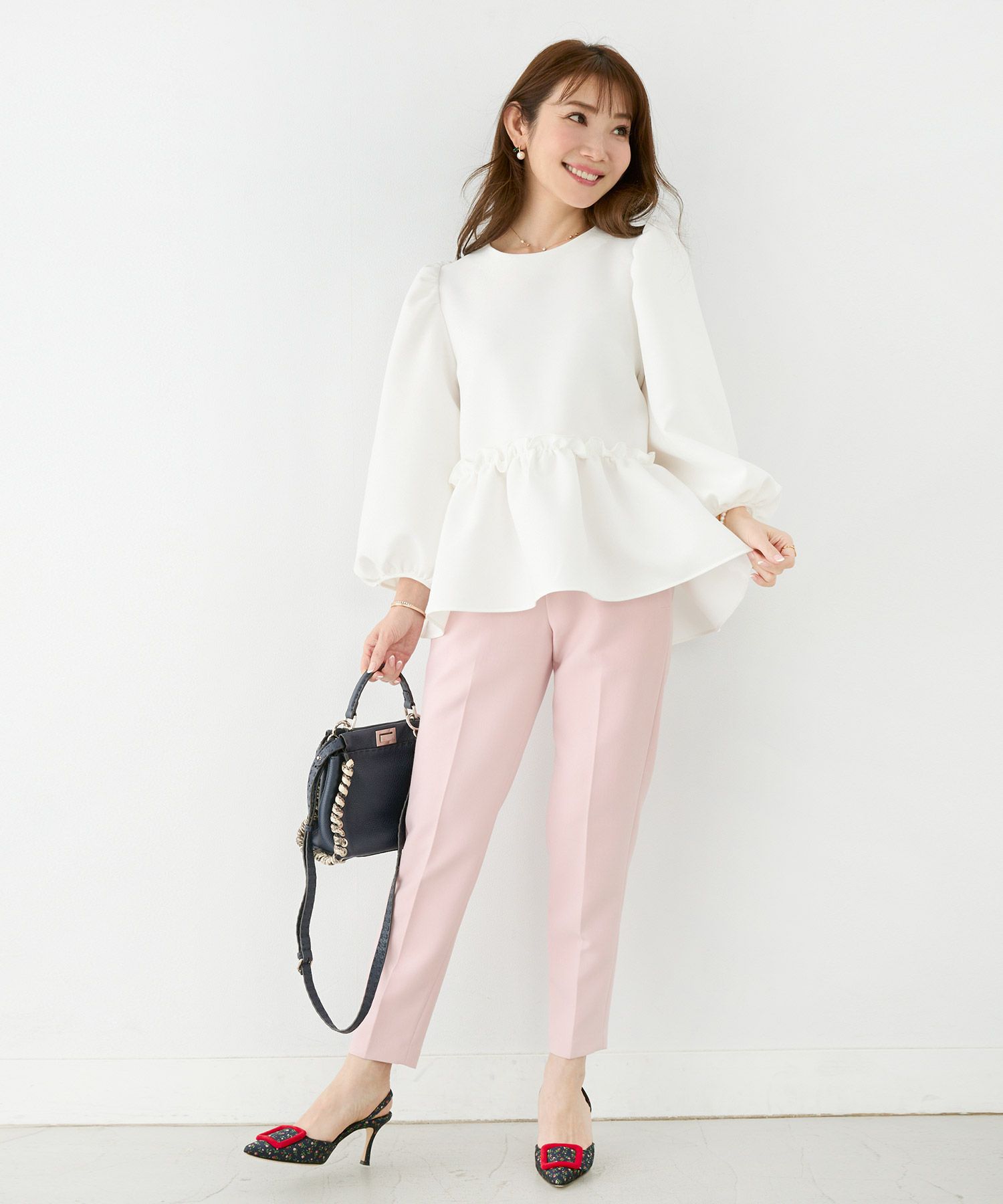 新色/newcolor/大人気/手洗い可/プルオーバー/パフ袖/イレヘム/ふんわりシルエット/春/夏/秋