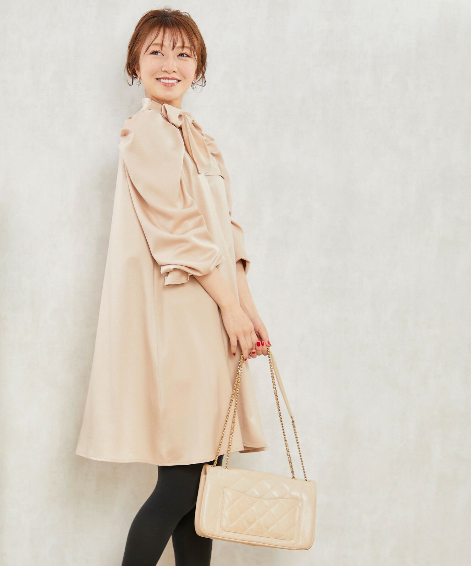 Clearance Sale ワンピース 2wayリボン Aライン 千葉由佳 And Cherim 全2色 Anc311 01 1