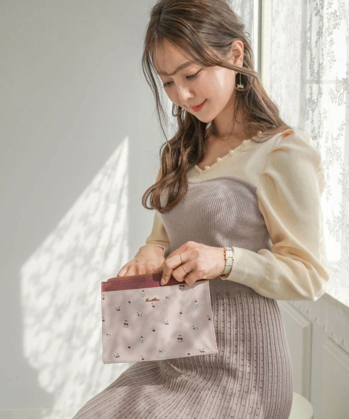 サンリオ/シナモロール/マイメロディ/こぎみゅん/ずきん/りぼん/エビフライ/さくらんぼ/シナモン/小物入れ/ポーチ/マルチウェイ/フラットポーチ/新生活