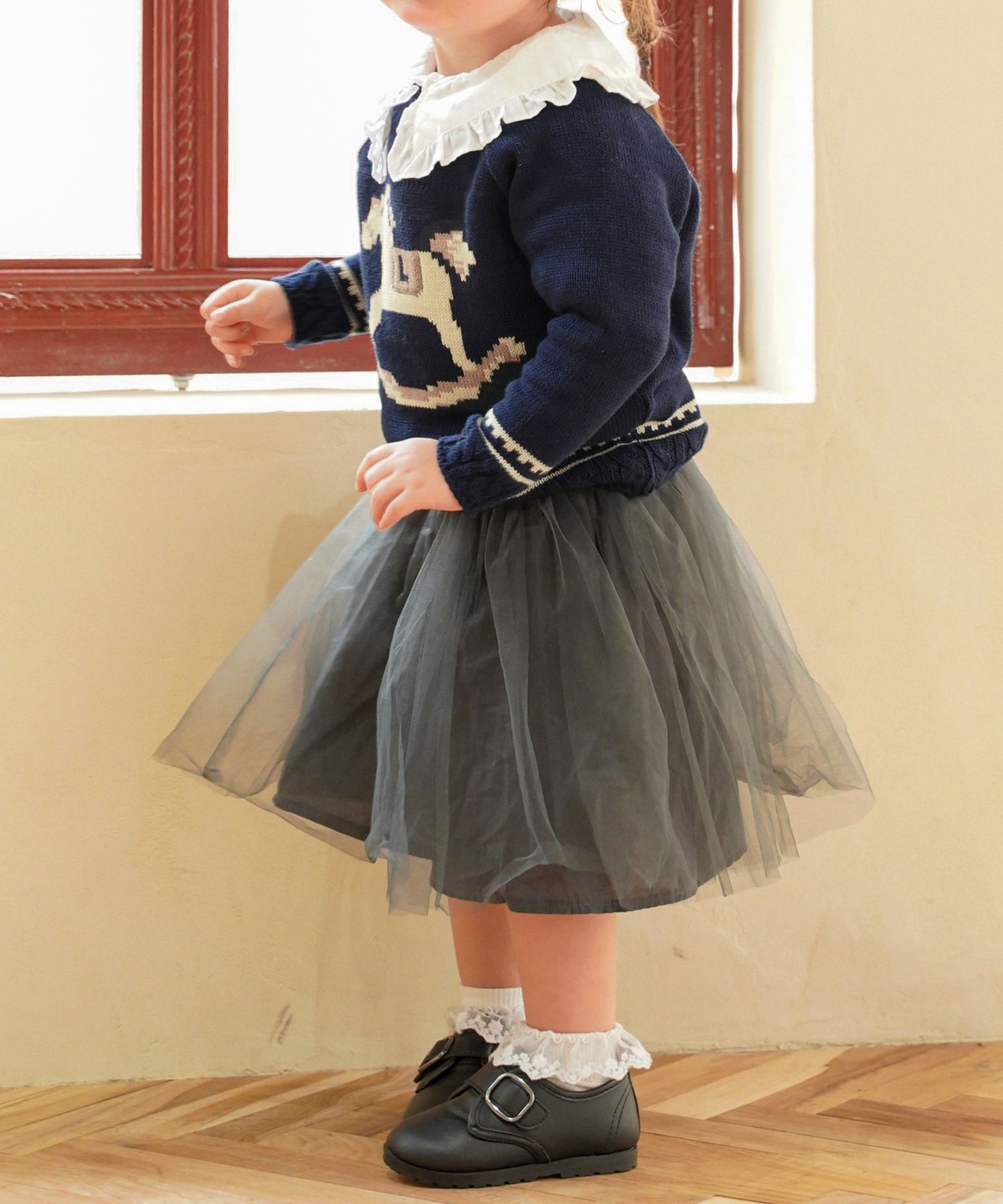 vaniller kids 木馬柄 ニット プルオーバー le reve vaniller 全4色  