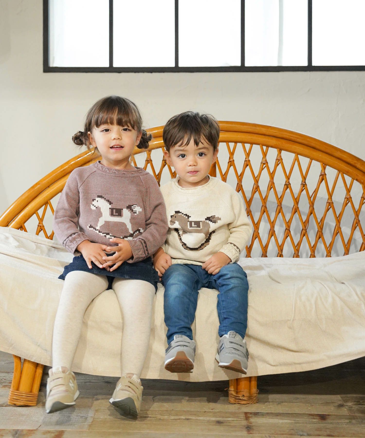 vaniller kids 木馬柄 ニット プルオーバー le reve vaniller 全4色  