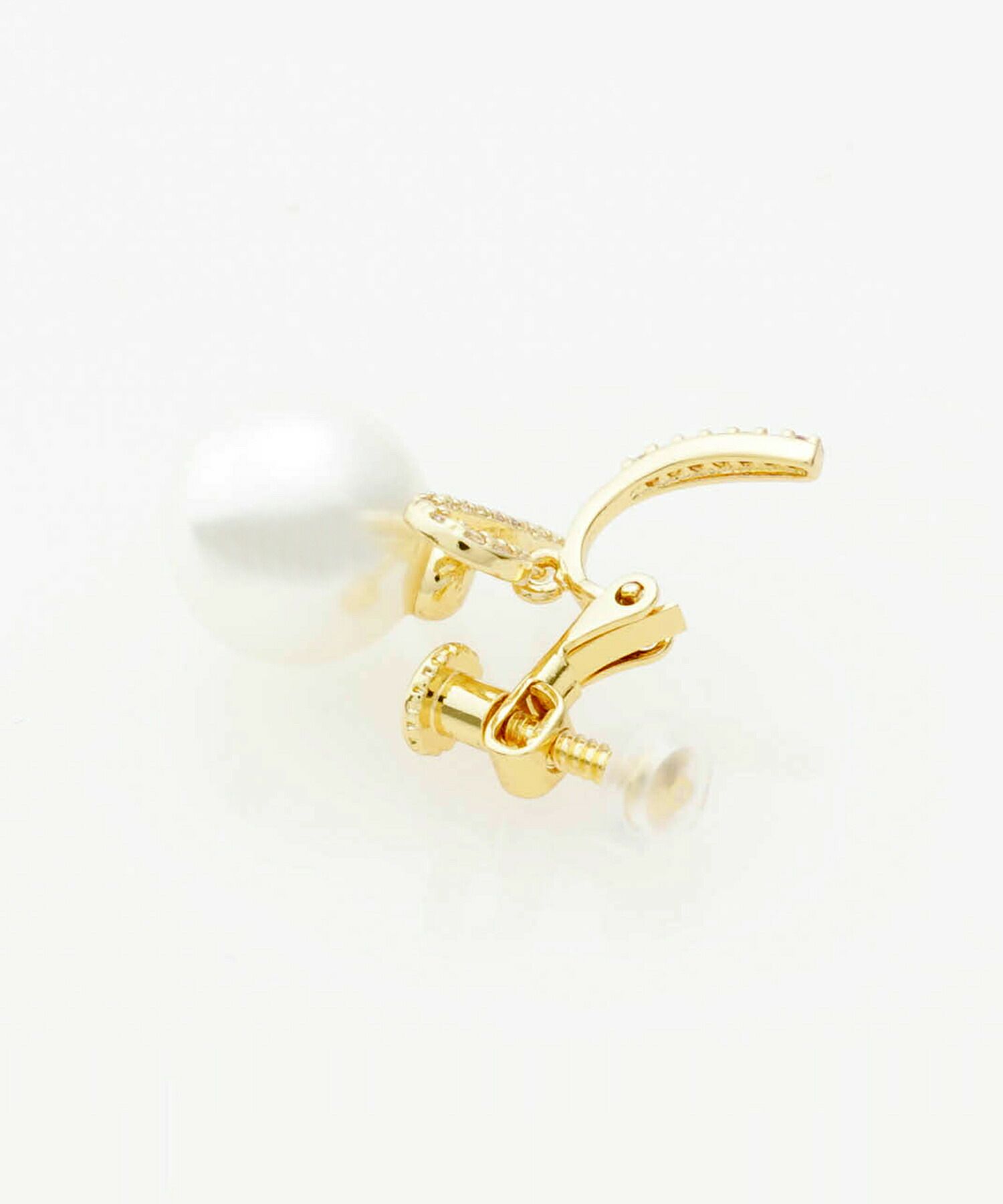 レディース/アクセサリー/イヤリング/ピアス/ゴールド/パール/ラインストーン/シュプール/モチーフ/プレゼント/ギフト/華奢/上品/フェミニン/大人女子/清楚/両耳/パーティ/エレガント/