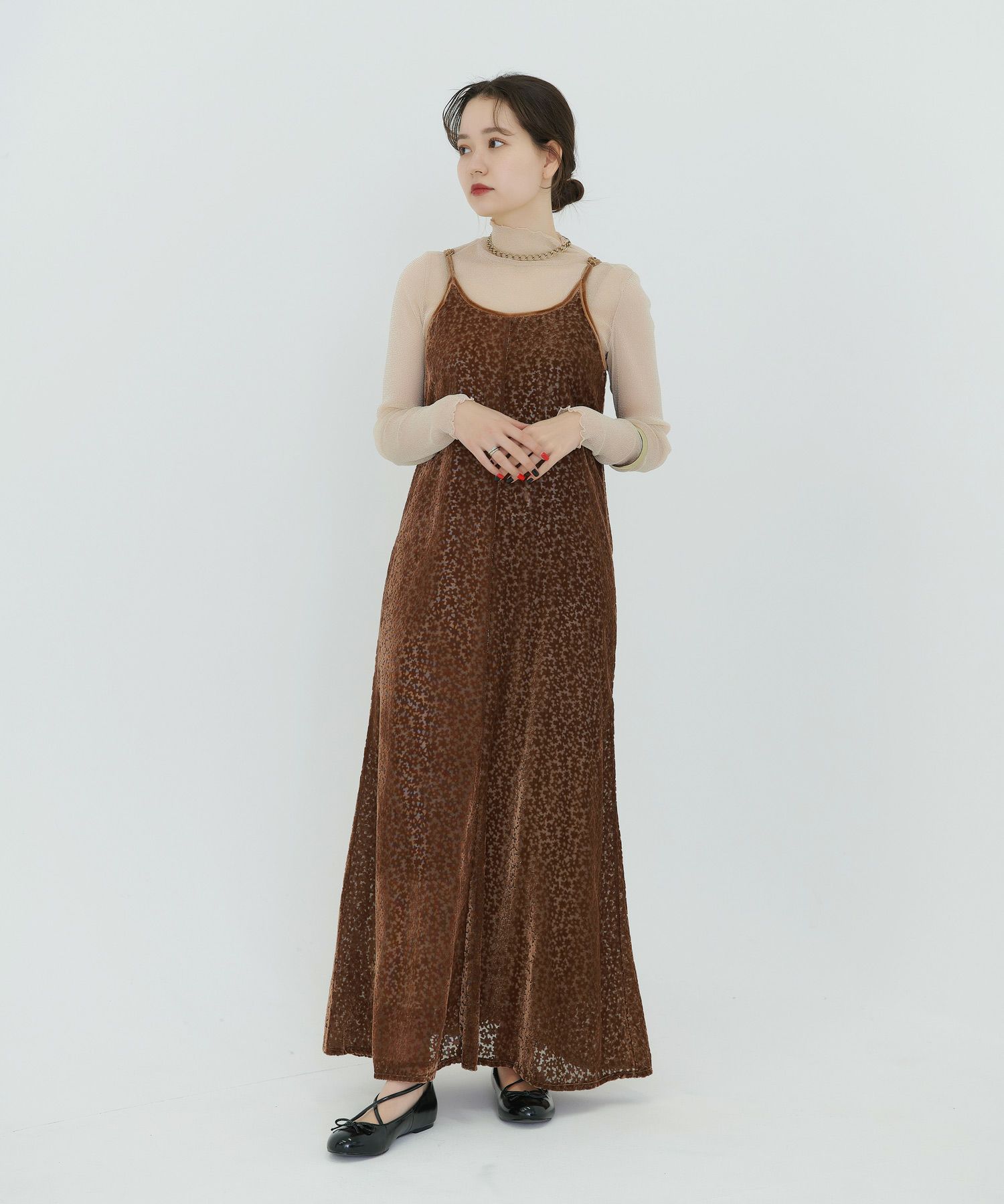 ワンピース/ベロア/オケージョン/ブルー/ブラウン/ブラック