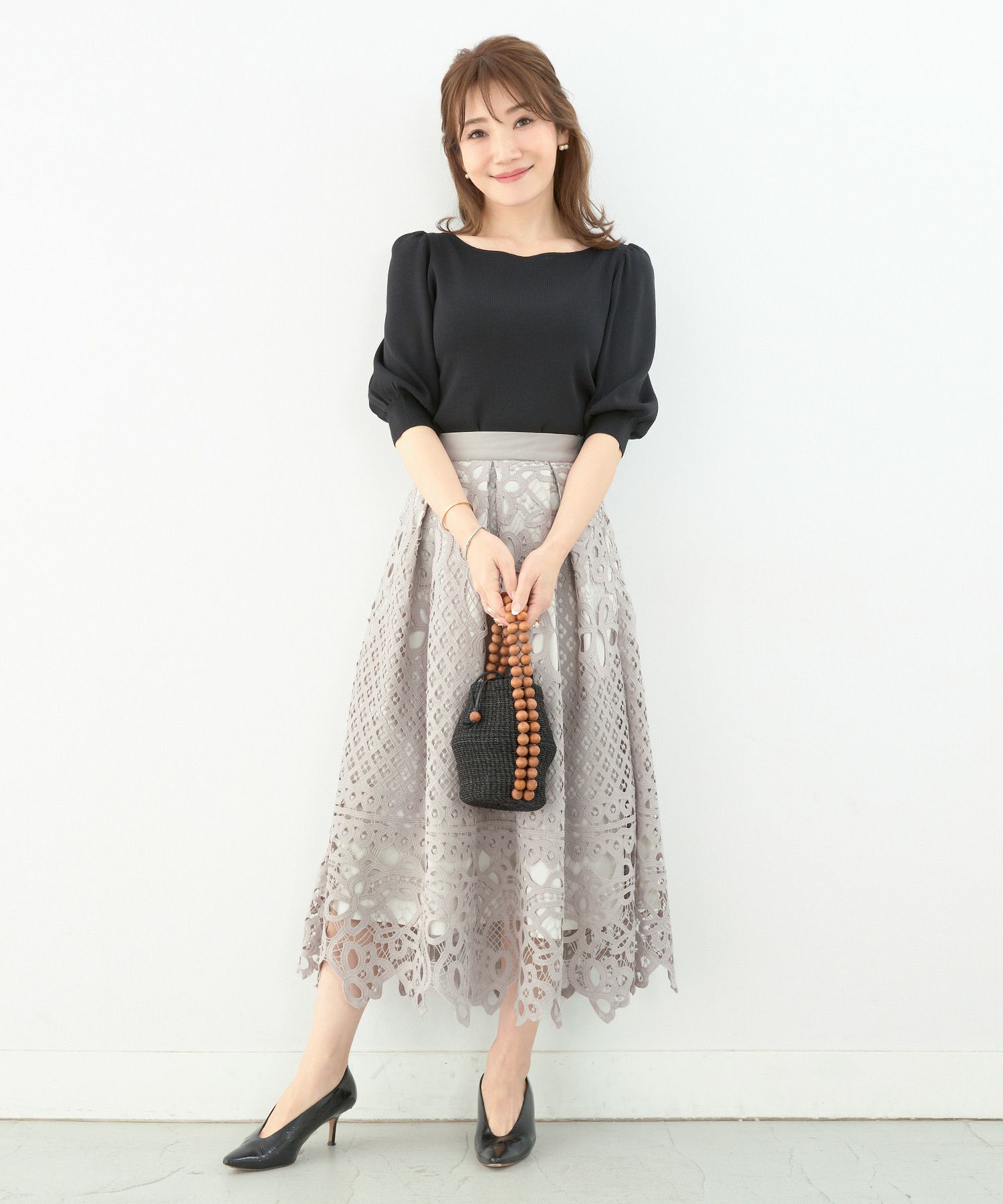 スカート レース タック Liala×PG 全3色｜lpg611-1322【2】 - スカート