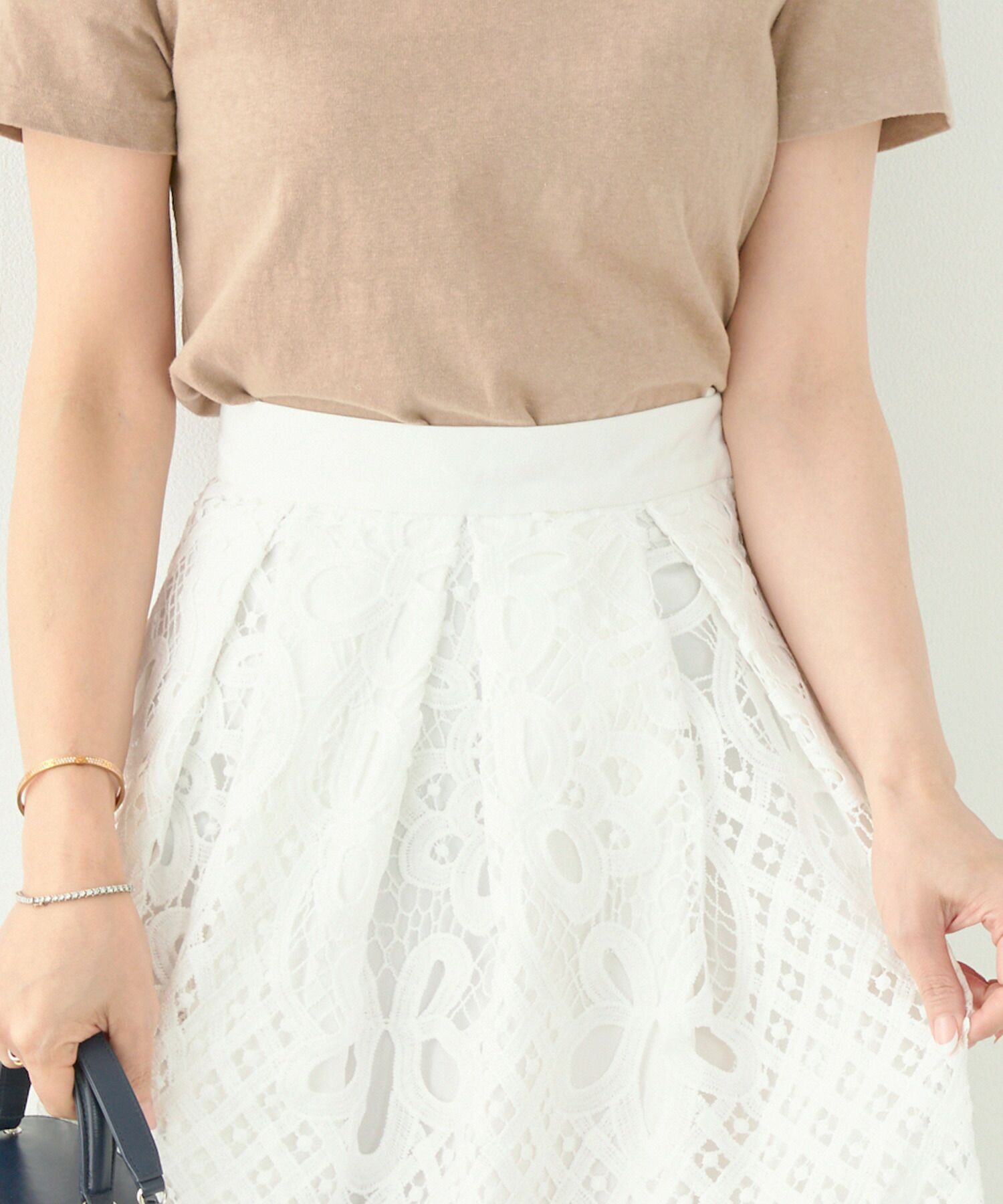 ボトムス/ウエストゴム/フレア/上品/エレガント/S/M