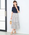 袖口パール/シンプル/シャリ感/スカラップ/ベーシック/S/M/プリマシェレル/PrimaScherrer/レディース/トップス/ニット/ハイゲージニット/ホワイト/ピンク/ネイビー/ブラック/上品/エレガント/春ニット/夏ニット/サマーニット