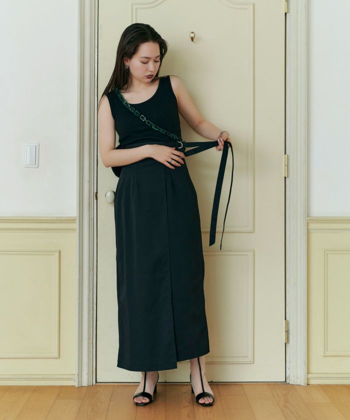 限定Price！SALE Hライン ドッキングスカート TINA：JOJUN 全2色