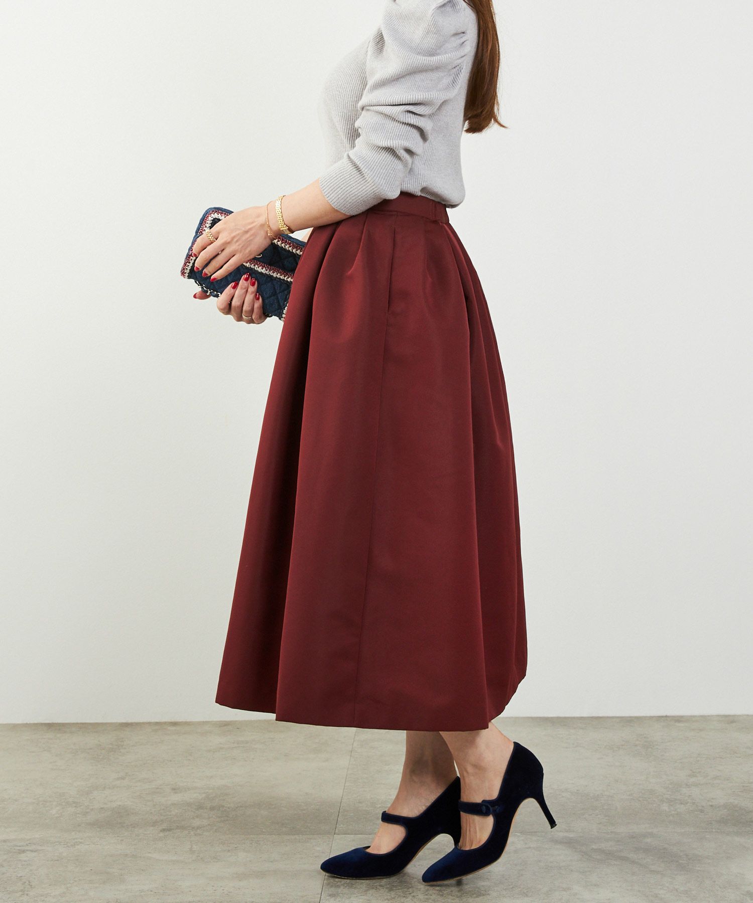 newcolor/日本製/手洗い可/オケージョン/S/M/L/ロング丈/ふんわり