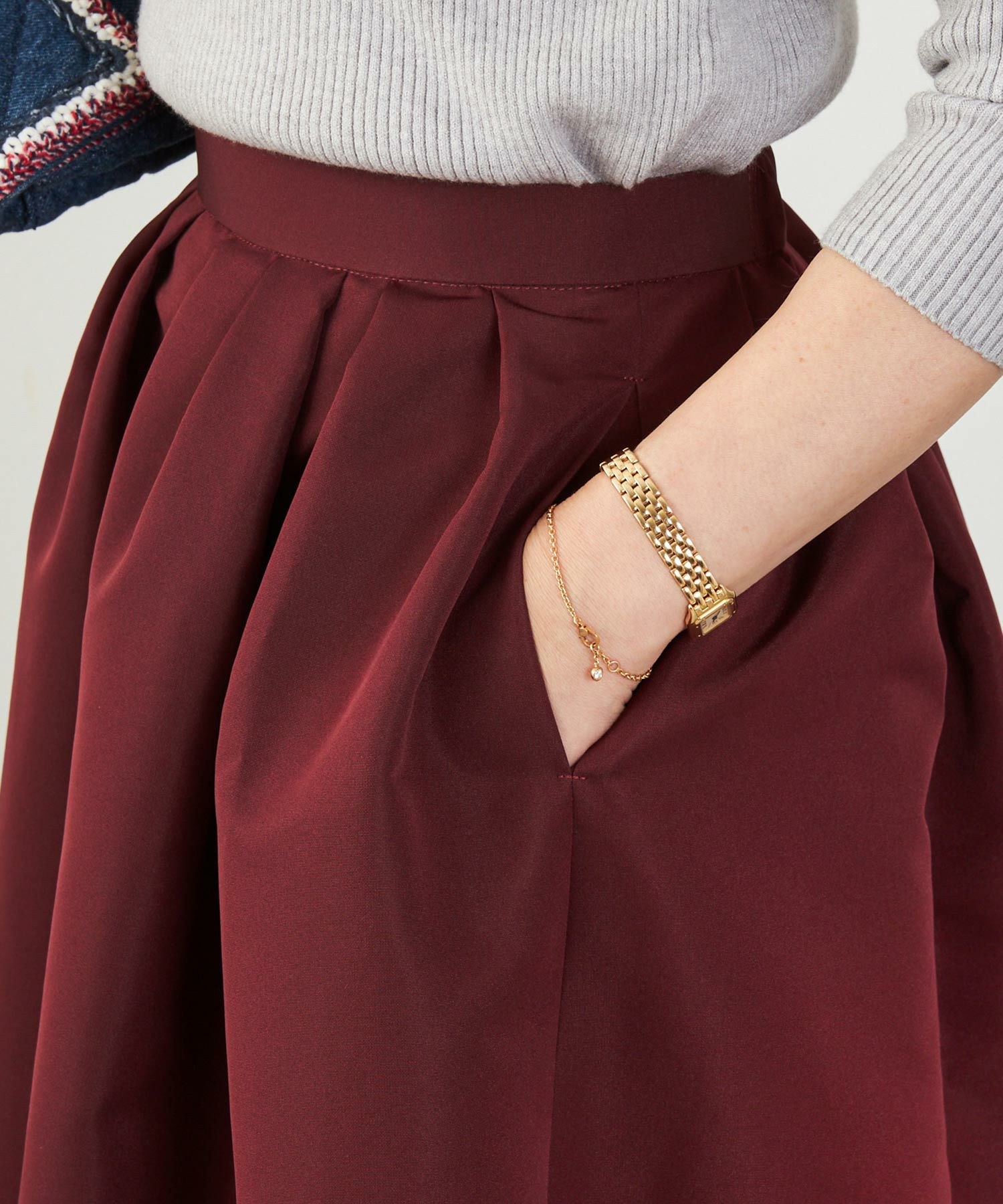 手洗い可 新色追加 S/M/L 日本製 無地 フレア 大人カジュアル きれいめ オケージョン ふんわり ジョイントスペース