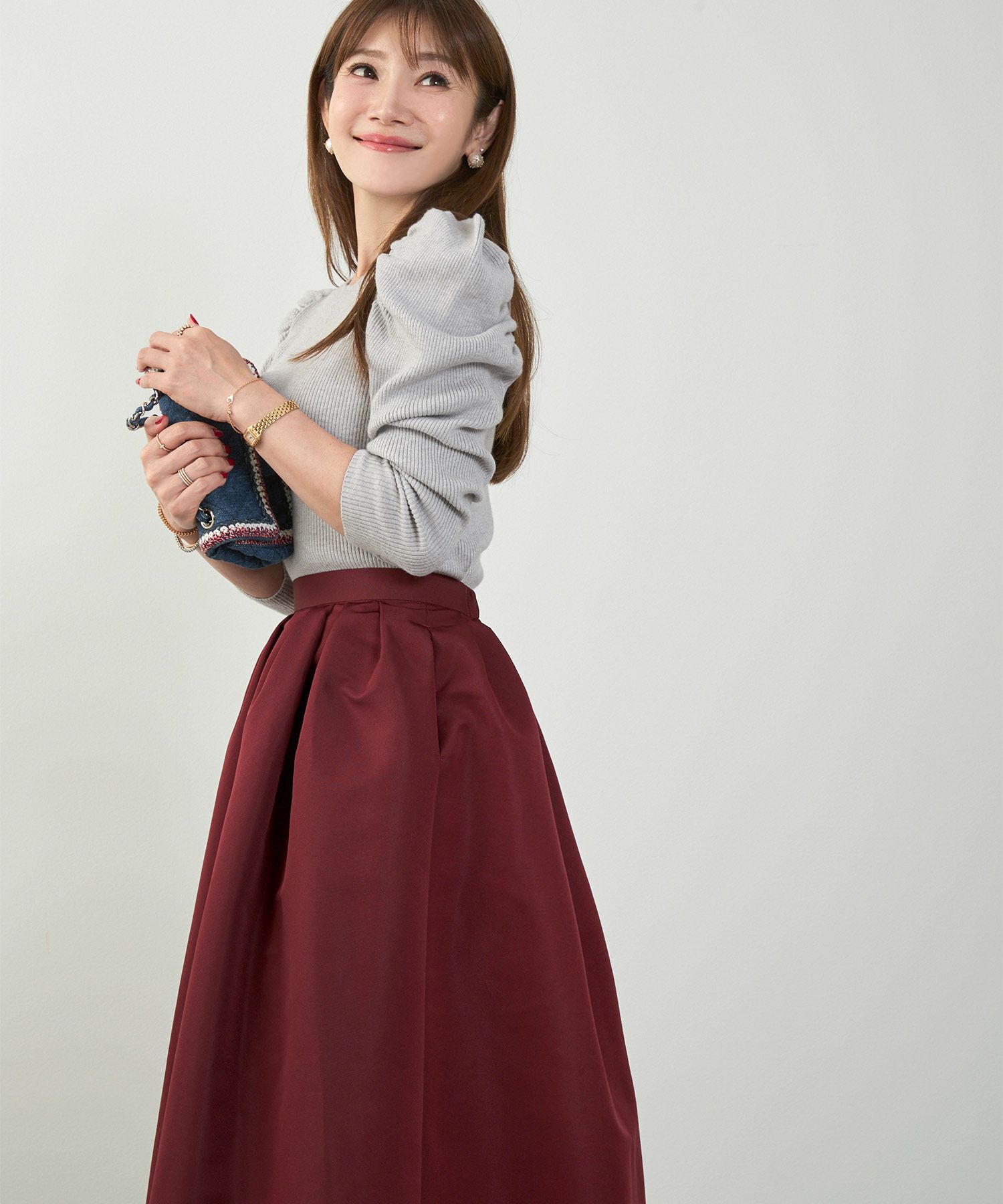 手洗い可 新色追加 S/M/L 日本製 無地 フレア 大人カジュアル きれいめ オケージョン ふんわり ジョイントスペース